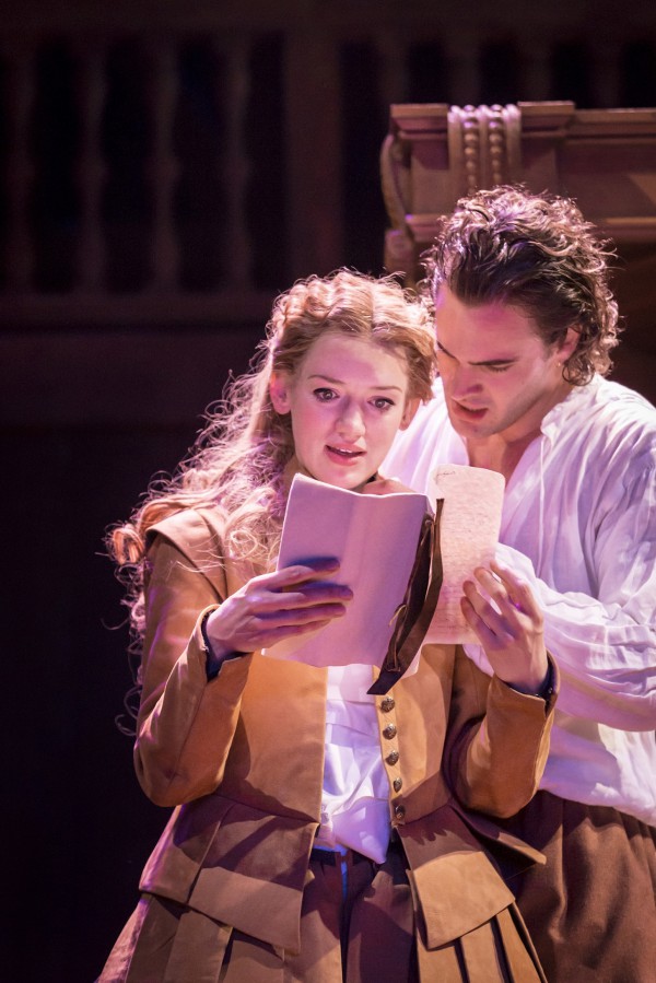 Shakespeare In Love 4 - Lucy Briggs-Owen as Viola and Tom Bateman as Will. Photo by Johan Persson ©Disney